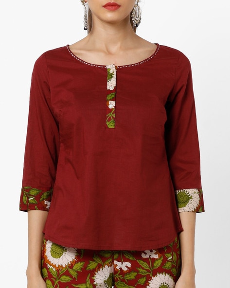 Buy Red Kurtis & Tunics for Women by FASHION DREAM Online | Ajio.com