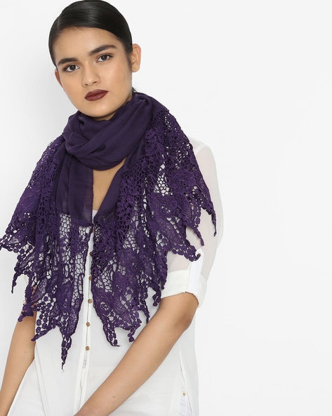 Scarf with Lace Border Price in India