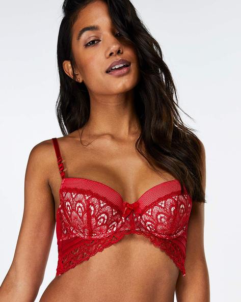 Demi Padded Bra with Lace Panels