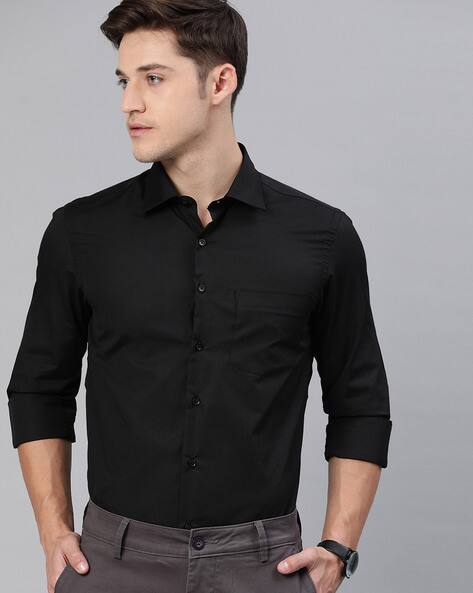 black slim fit tees