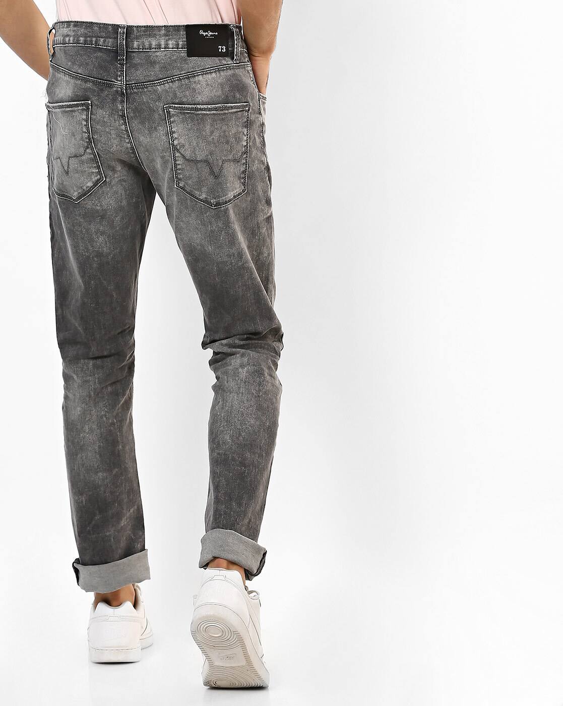 pepe jeans spike slim fit low waist slim leg