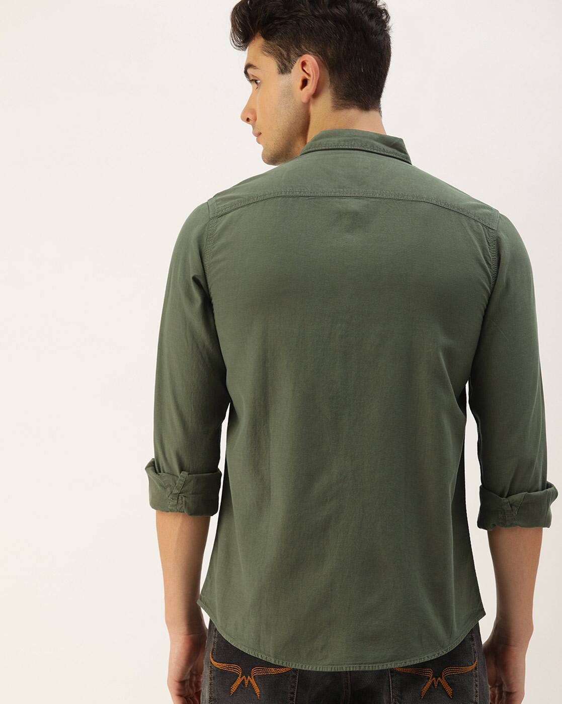 Buy Olive Green Shirts for Men by iVOC 