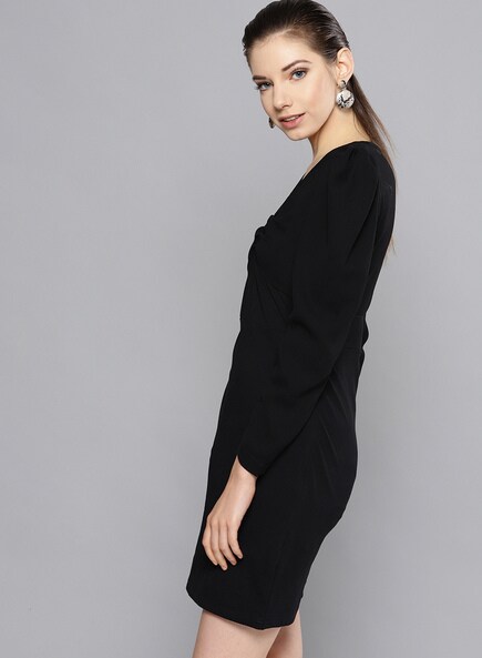 Besiva Black Fit & Flare Dress