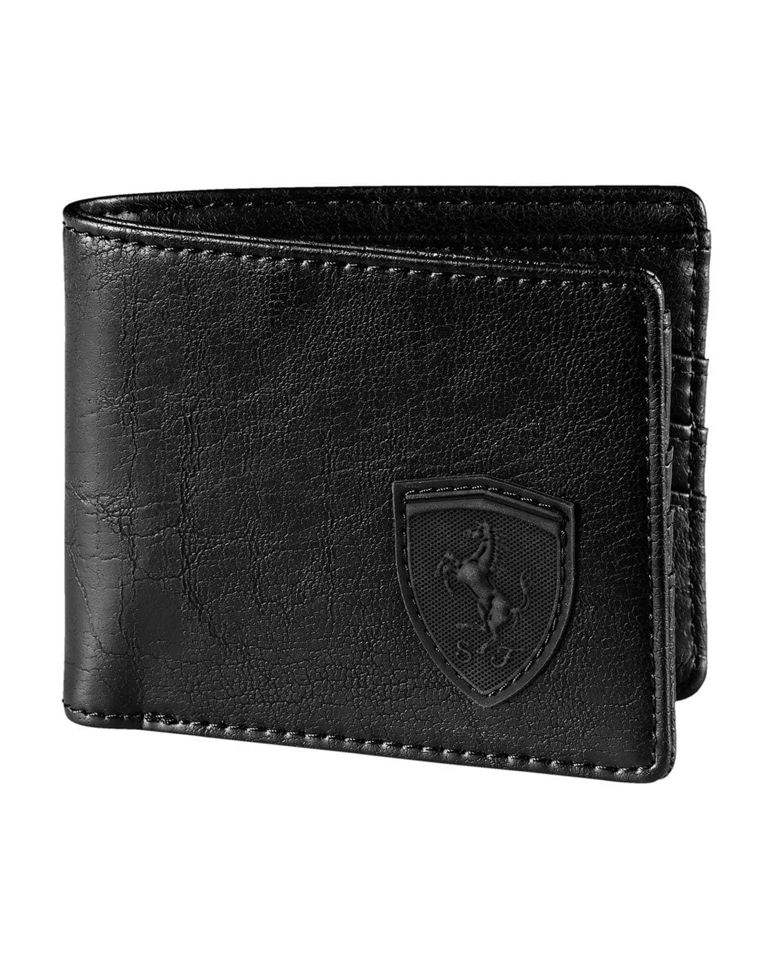 puma textured bi fold wallet