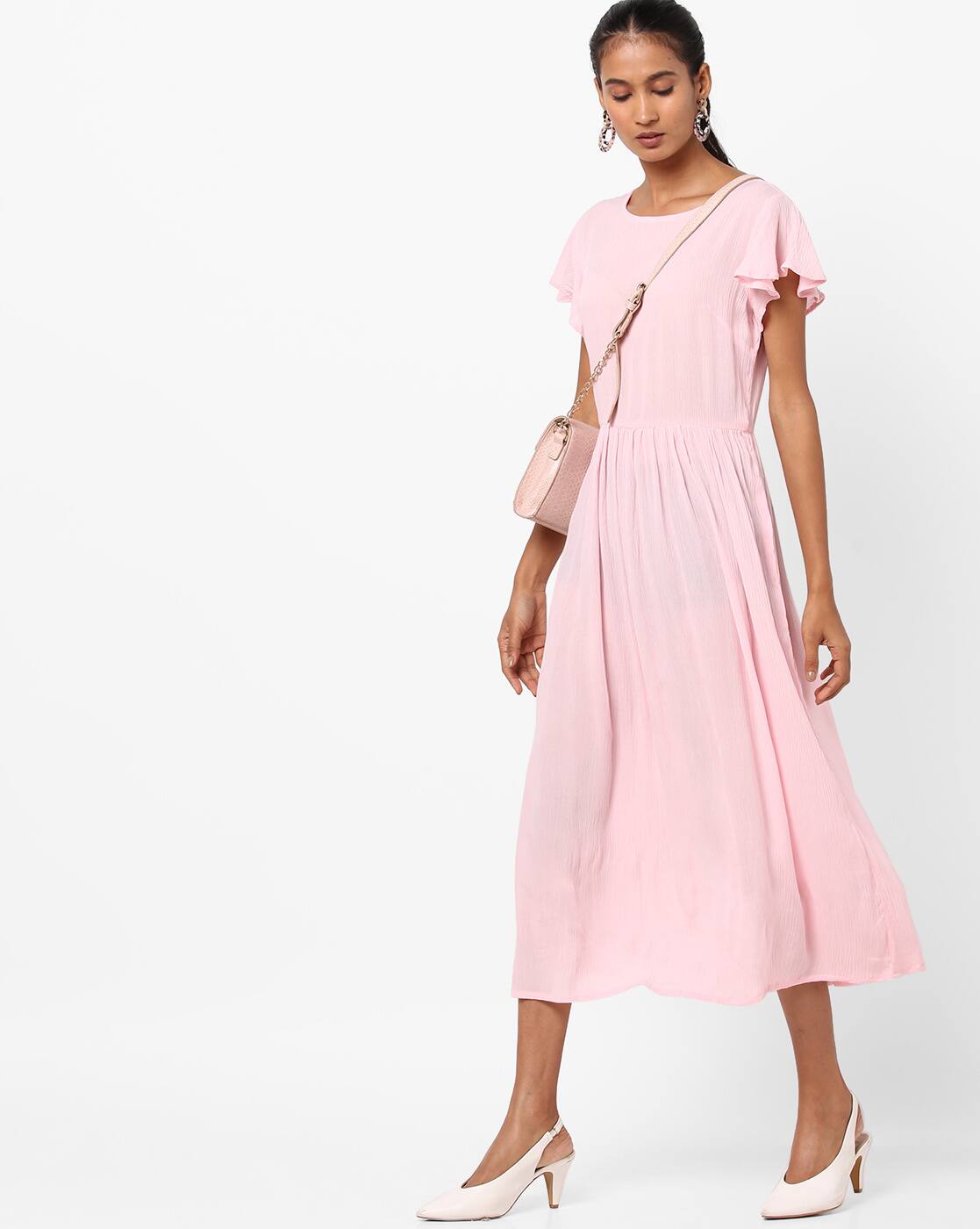 ajio pink dress