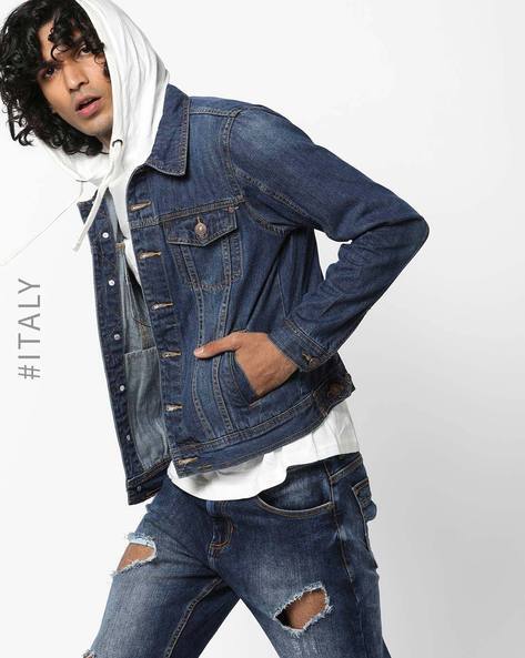 denim jacket men ajio