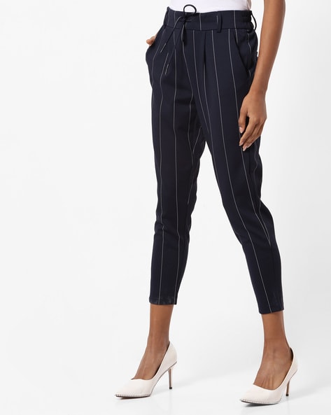 vmbailey High rise Trousers  Dark Blue  Vero Moda