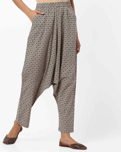 Printed Low-Crotch Pants with Insert Pockets Price in India