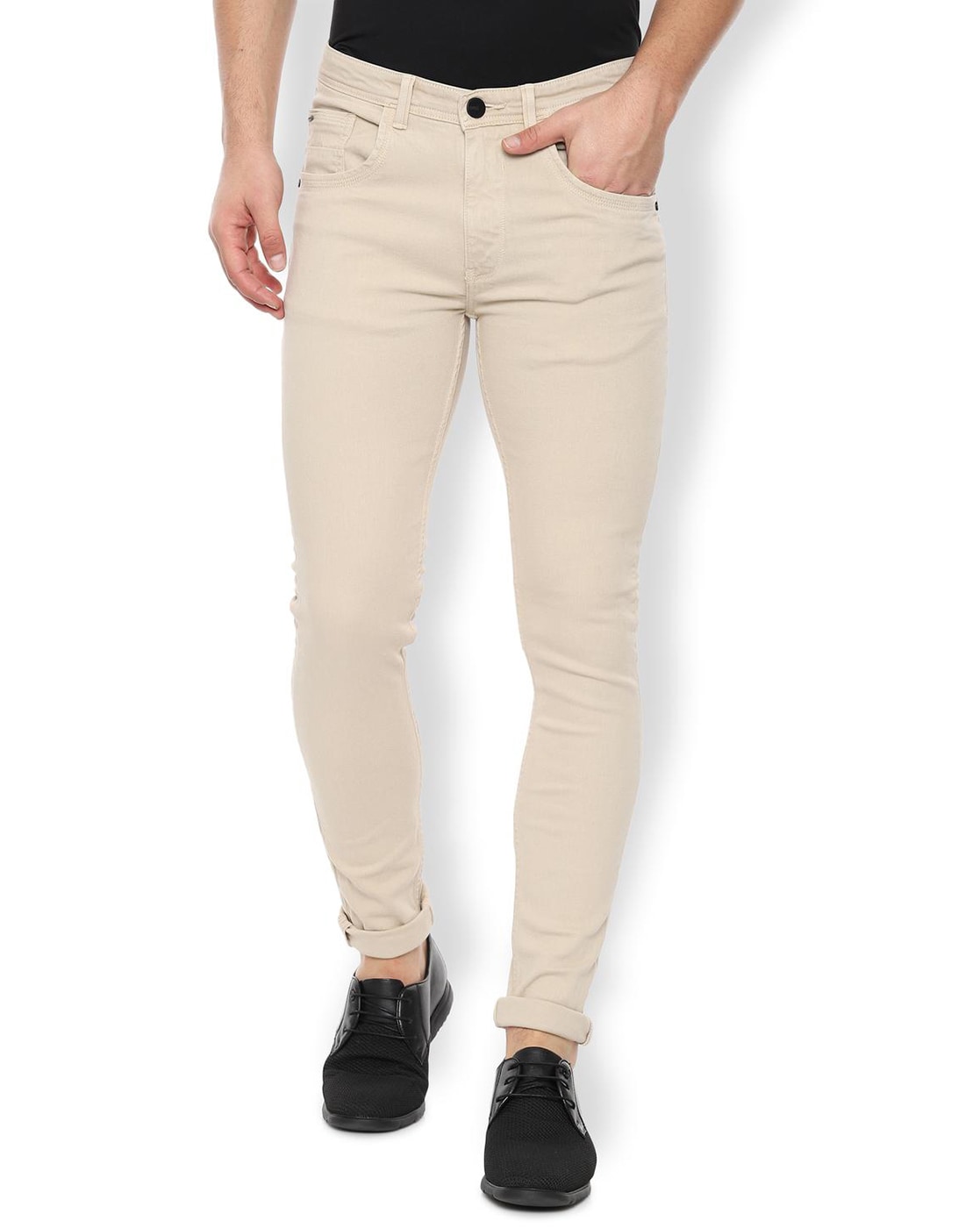 beige jeans mens skinny