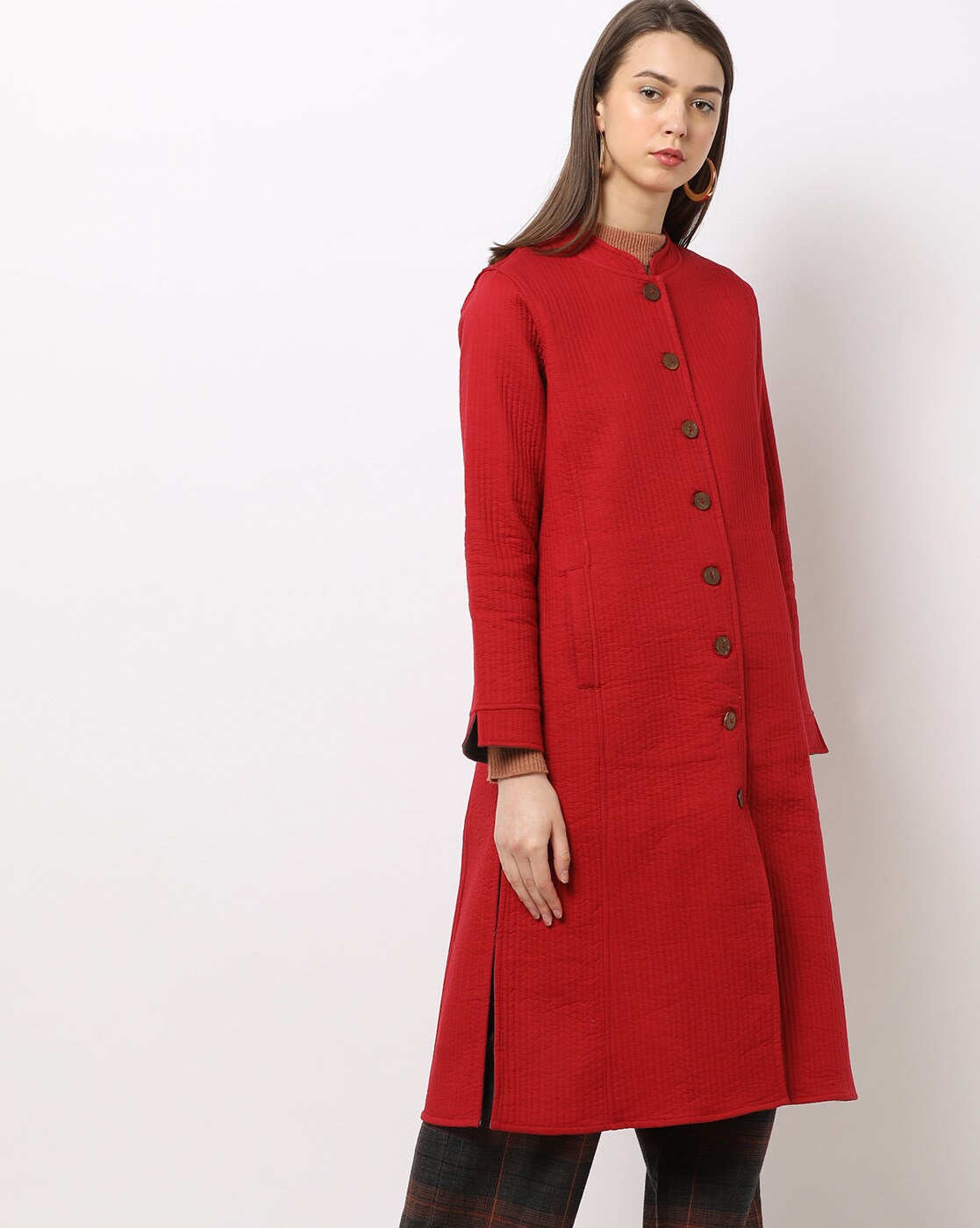 longline red jacket