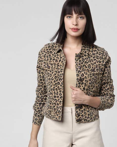 vero moda leopard coat