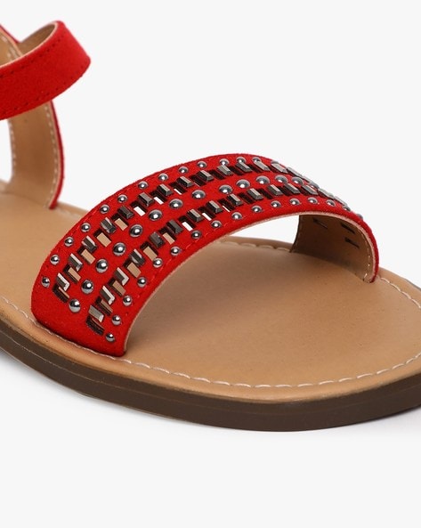 Dune London Khloe Crystal and Leather T-Strap Flat Sandals Women's 40 / US  10 | eBay