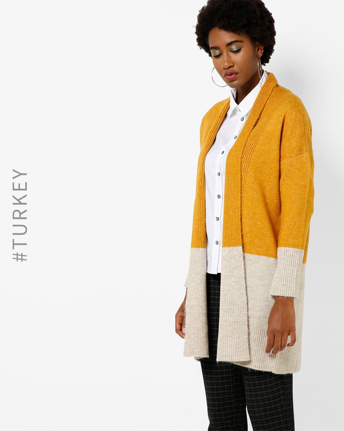 longline mustard cardigan
