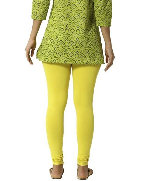 Buy Lemon Yellow Leggings for Women by 