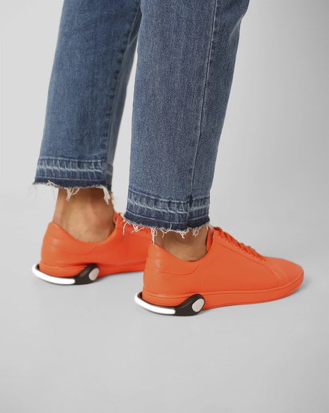 mens orange casual shoes