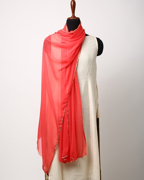 Textured Dupatta with Contrast Taping Price in India