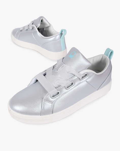 silver lace shoes