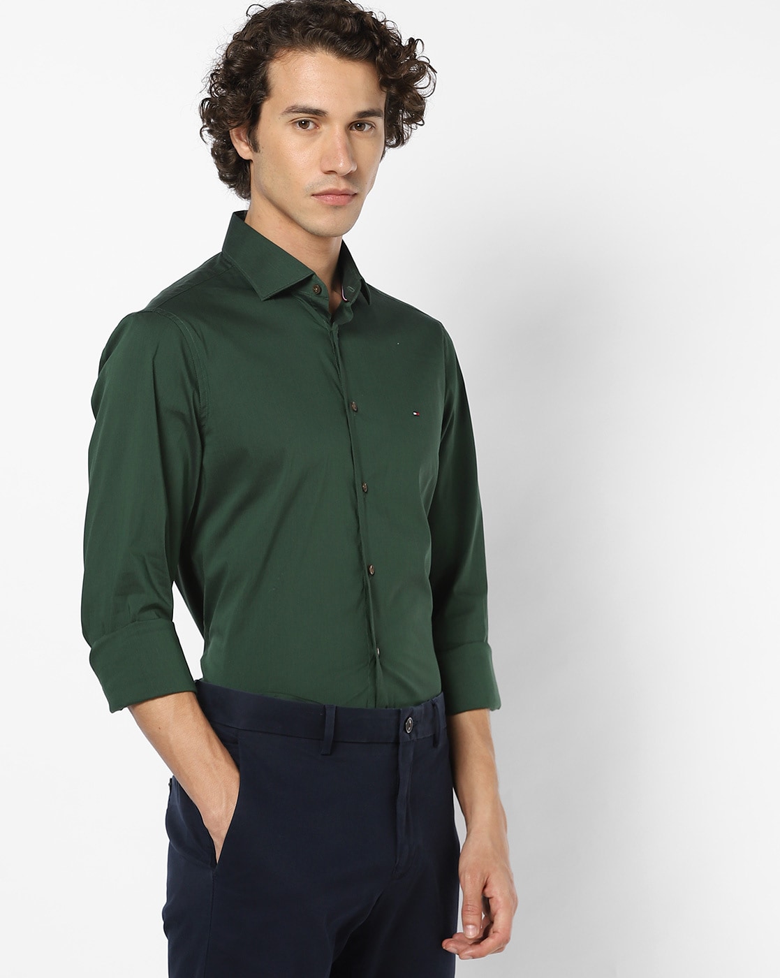 olive green tommy hilfiger shirt