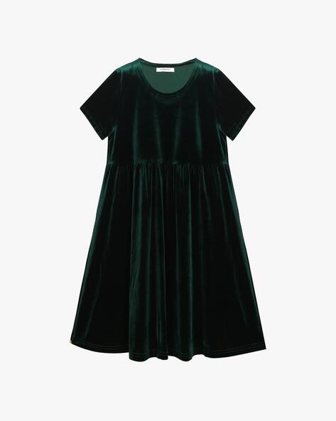 primark green velvet dress