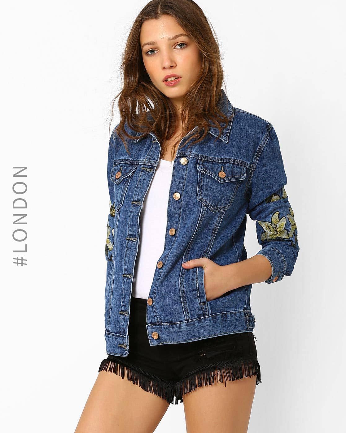 ajio denim jackets womens