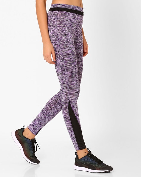 Space-Dyed Leggings with Contrast Panels