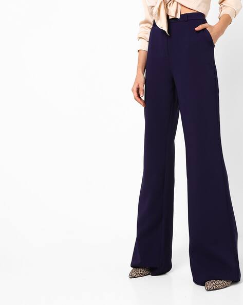 Mid rise wide leg trousers Clearance