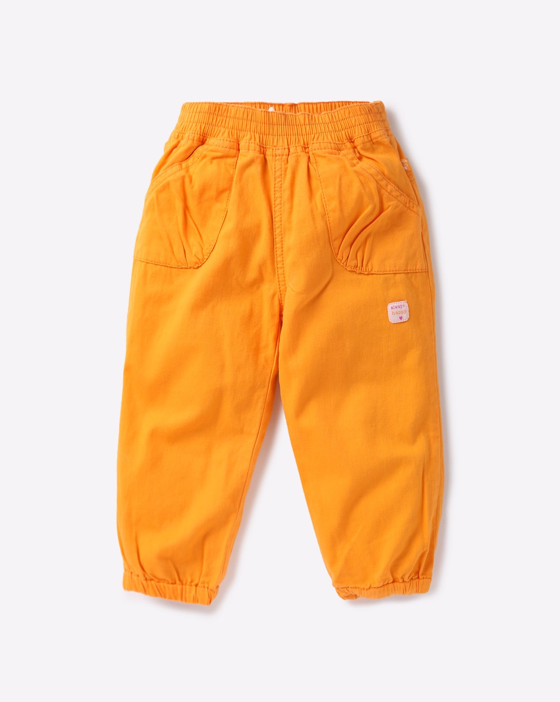 orange jogger shorts