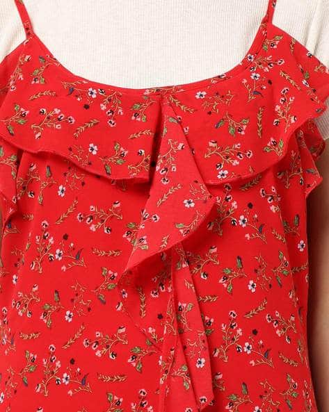 Floral Strappy A-line Dress (Image - 3)