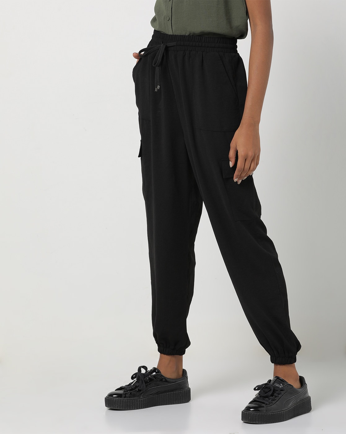Buy khaki Track Pants for Women by TRENDYOL Online | Ajio.com
