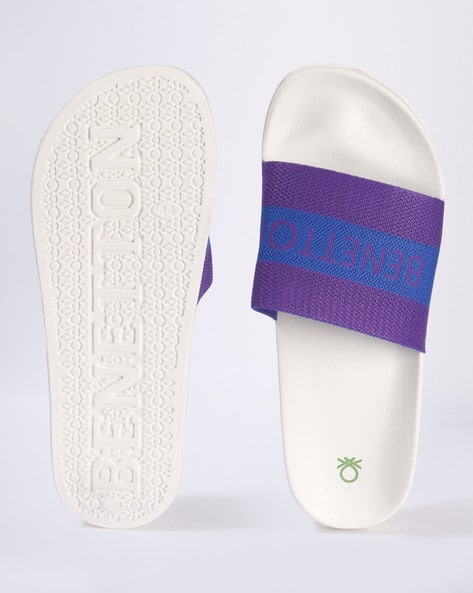 Colourblock Slides with Knitted Upper (Image - 1)