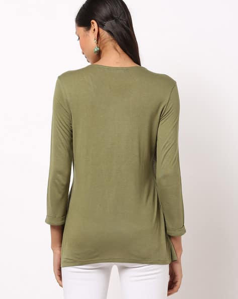 Striped Twofer Top with Insert Pockets (Image - 2)