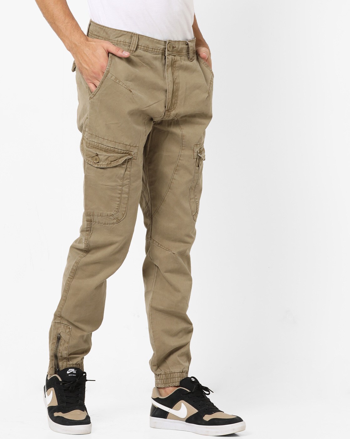 Buy Olive Trousers & Pants for Women by BREAKBOUNCE Online | Ajio.com