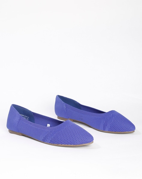 electric blue flat shoes