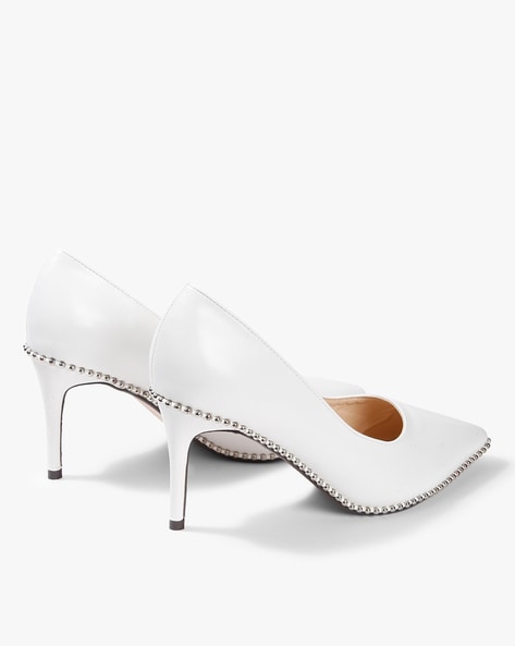 Bermad Jeg bærer tøj porcelæn Buy White Heeled Shoes for Women by AJIO Online | Ajio.com