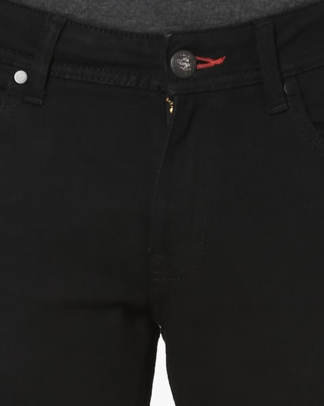men Black jeans white Dhaga 6 pocket fully comfortable