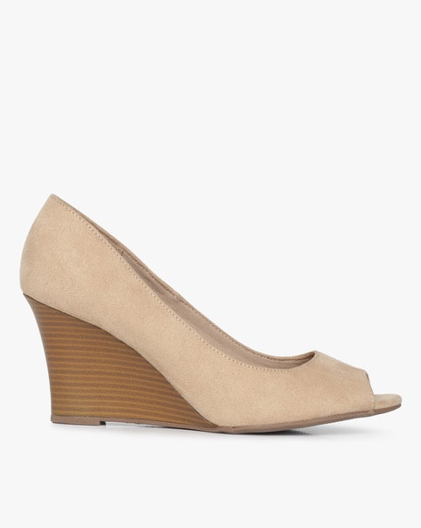 Buy Beige Heeled Shoes for Women by DFX 