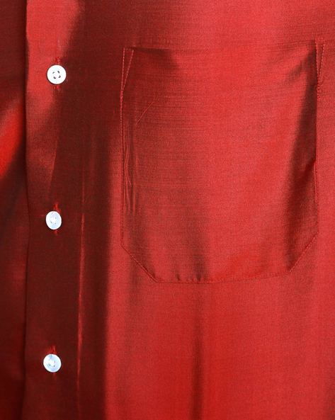 Silk Shirt with Spread Collar