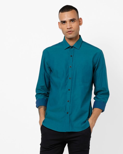 Teal Green Shirts for Men by NETWORK 