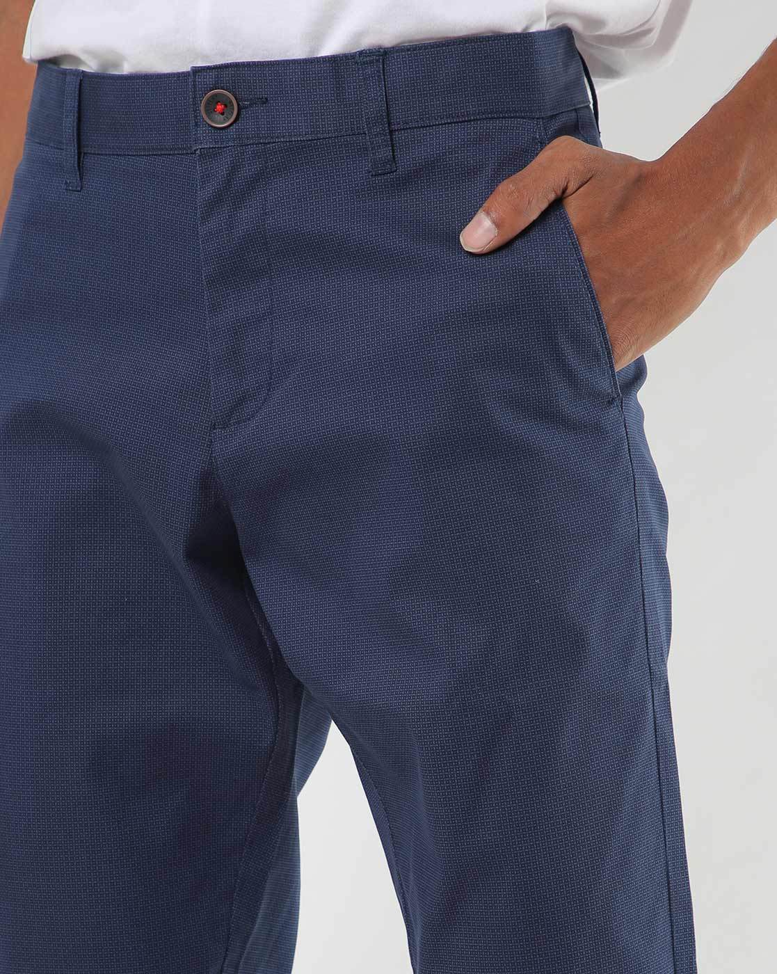 Buy Navy Blue Trousers  Pants for Men by NETPLAY Online  Ajiocom