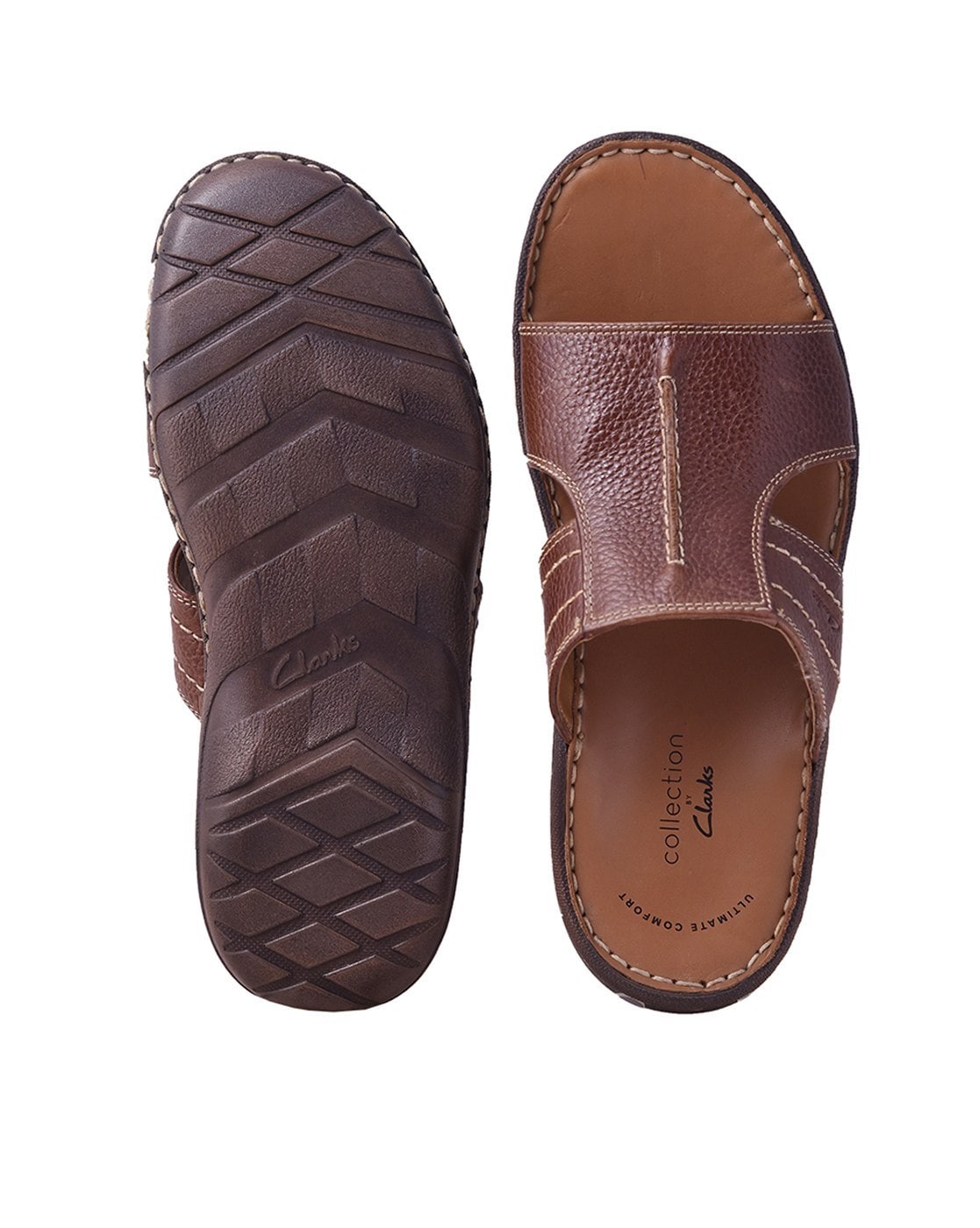 Amazon.com | Clarks Crestview Bay , Dark Tan Leather, 11.5 Medium | Sandals