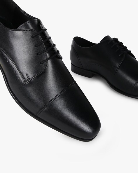 black formal lace up shoes