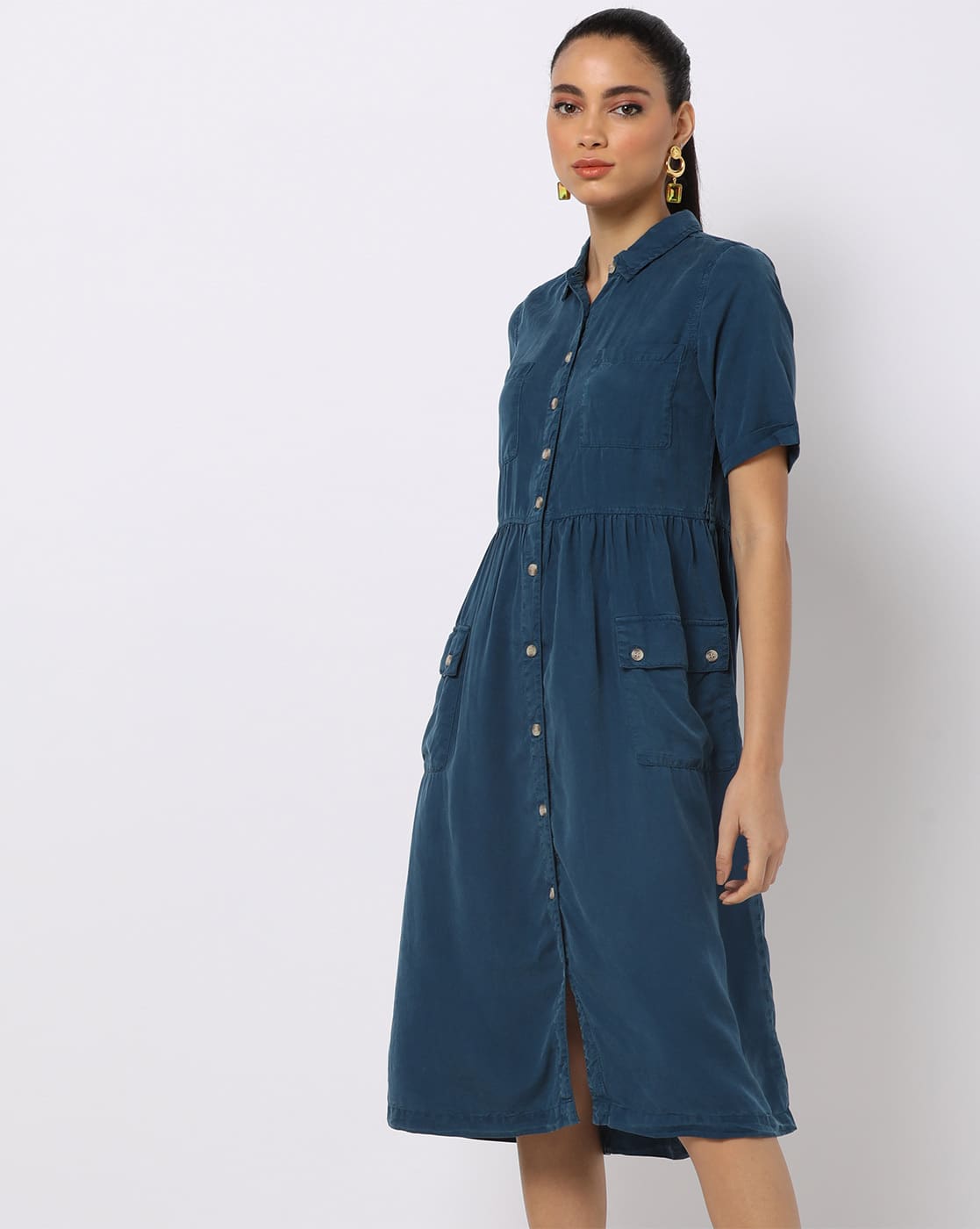 collar one piece dress