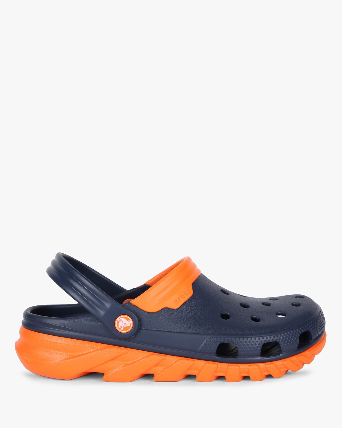 crocs orange and blue