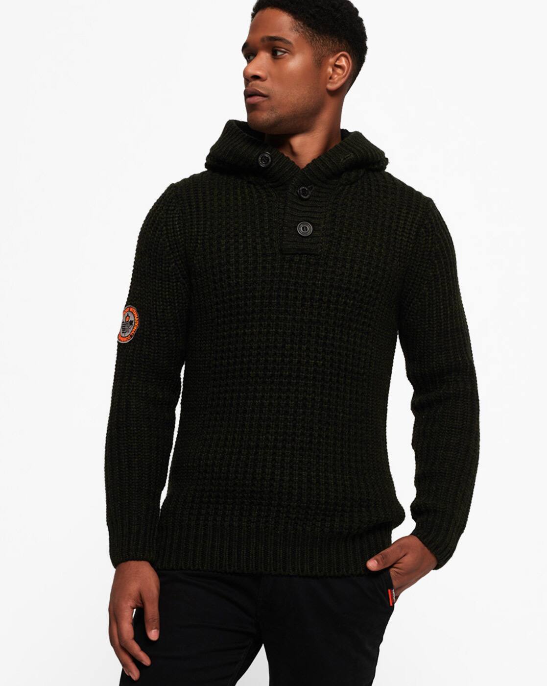 henley hooded sweater