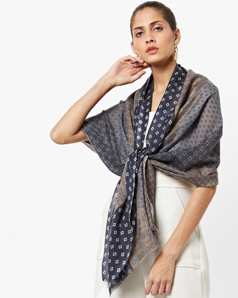 Printed Woven Dupatta with Fringes Price in India