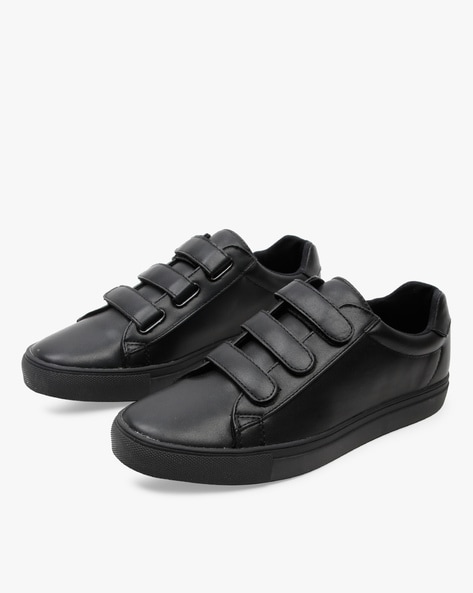 Children's Leather Sneakers With Velcro BIG STAR KK374054 Black