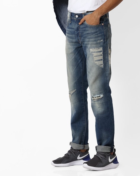 men's levi's distressed jeans