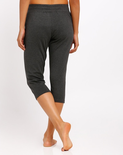 Buy OUSTON Women Grey Solid Polyester Dry-Fit 3/4th Capri Online at Best  Prices in India - JioMart.