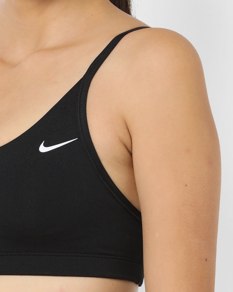 Racerback Strappy Sports Bra with Cutout