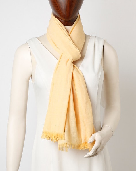 Printed Scarf with Frayed Edges Price in India